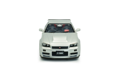 Solido 1:18 1999 Nissan Skyline GT-R (BNR34) with NISMO Parts – Silver – S1804312