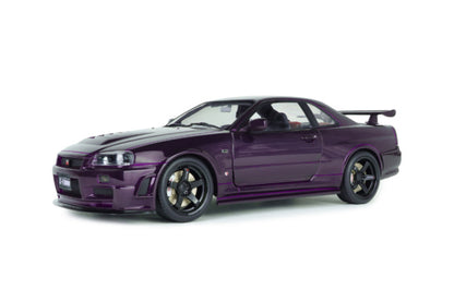 Solido 1:18 Nissan Skyline GT-R (BNR34) Z-Tune 1999 – Violet Midnight Purple – S1804311
