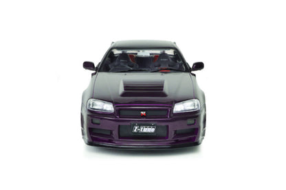 Solido 1:18 Nissan Skyline GT-R (BNR34) Z-Tune 1999 – Violet Midnight Purple – S1804311