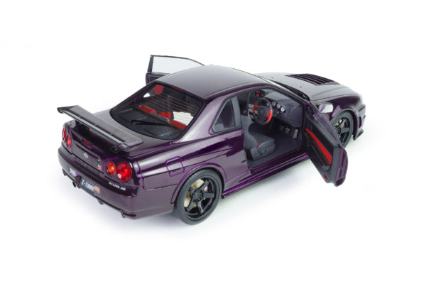 Solido 1:18 Nissan Skyline GT-R (BNR34) Z-Tune 1999 – Violet Midnight Purple – S1804311