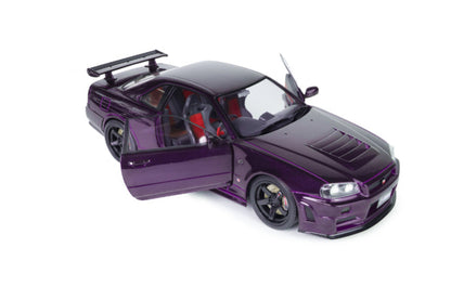 Solido 1:18 Nissan Skyline GT-R (BNR34) Z-Tune 1999 – Violet Midnight Purple – S1804311