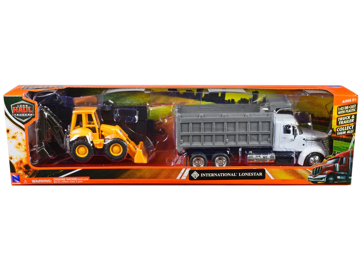 Camion-benne International Lonestar avec chargeuse sur pneus