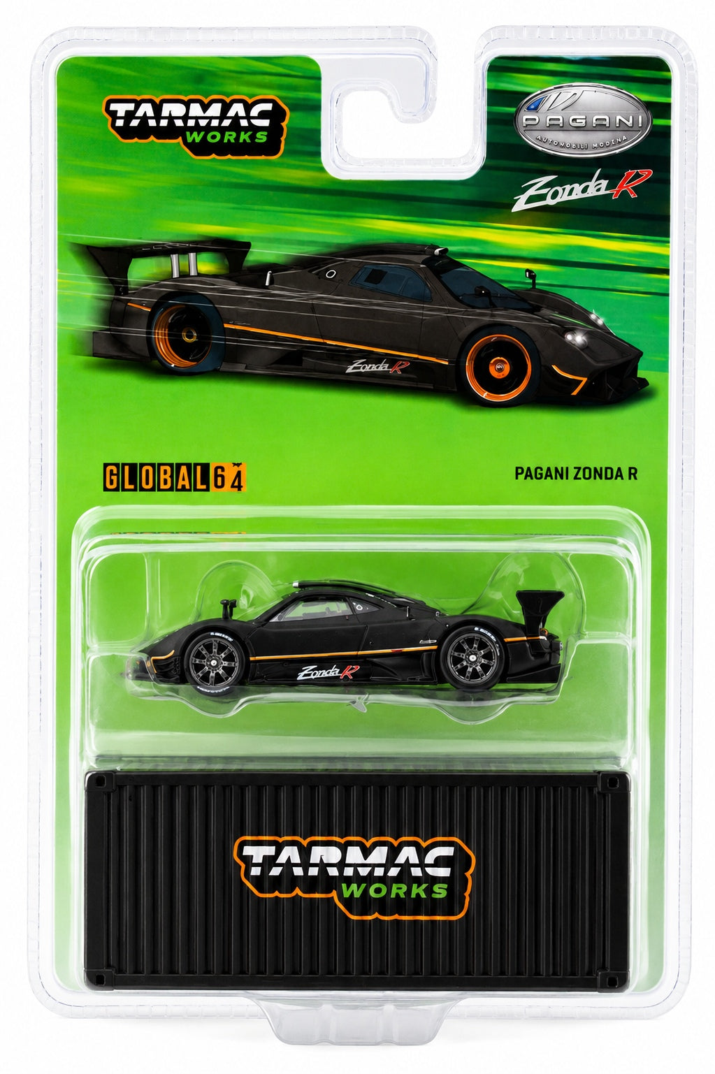 CHASE CAR Pagani Zonda R noir mat – Tarmac Works Global64 1:64 (T64G-TL015-MB-CHASE)