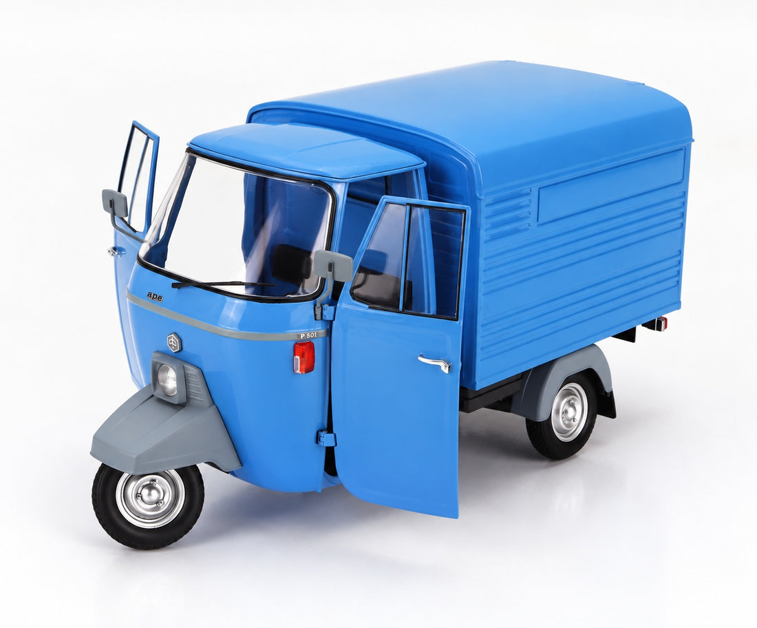 Mitica 1:18 Piaggio Ape P501 Van Fermé 1979 avec Vitrine – 204004-D