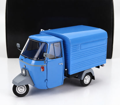 Mitica 1:18 1979 Piaggio Ape P501 Closed Van – Blue – Carmodel Exclusive – 204004-D