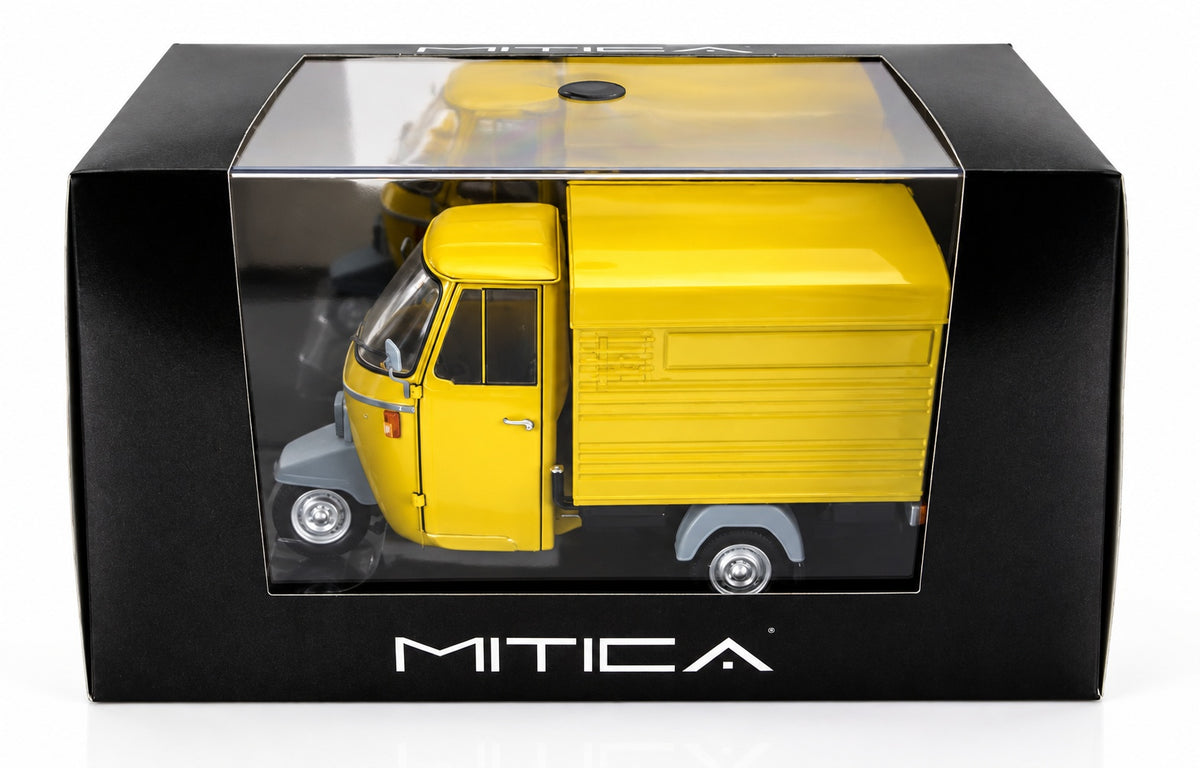 Mitica 1:18 Piaggio Ape P501 Van Fermé 1979 – Jaune – Carmodel Exclusive – 204002-D