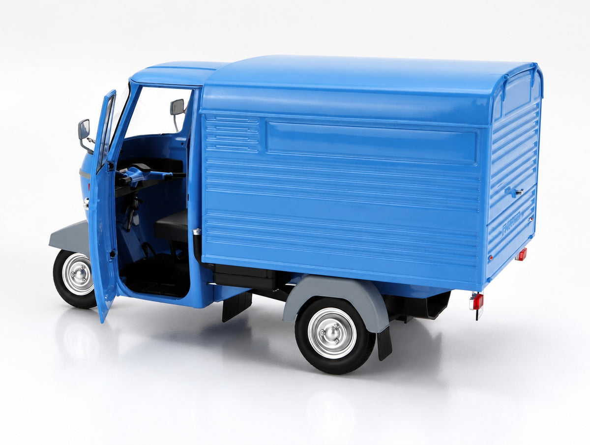 Mitica 1:18 1979 Piaggio Ape P501 Closed Van – Blue – Carmodel Exclusive – 204004-D