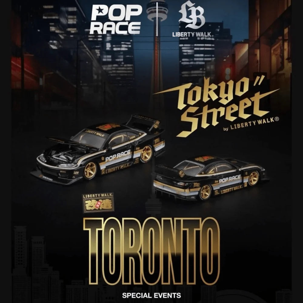 Pop Race 1:64 Nissan Silvia S15 LB Super Silhouette – Noir – Canadian Diecast Expo 2026 Exclusive – PR640569