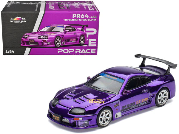 POPRACE 1/64 - op Secret GT300 Supra - Chrome Purple *Tokyo Auto Salon Hong Kong 2025 Exclusive Model PR640458