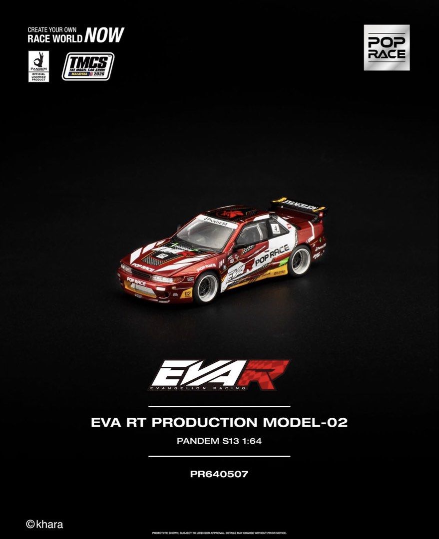 POP RACE × TMCS 2026 EVA RT Production Model-02 Pandem S13 Special Edition 1:64 – PR640507