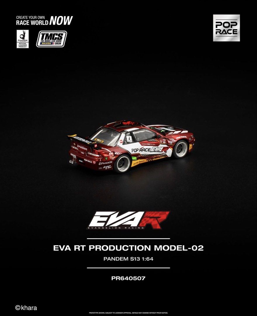 POP RACE × TMCS 2026 EVA RT Production Model-02 Pandem S13 Special Edition 1:64 – PR640507
