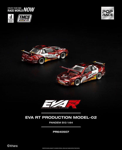 POP RACE × TMCS 2026 EVA RT Production Model-02 Pandem S13 Special Edition 1:64 – PR640507