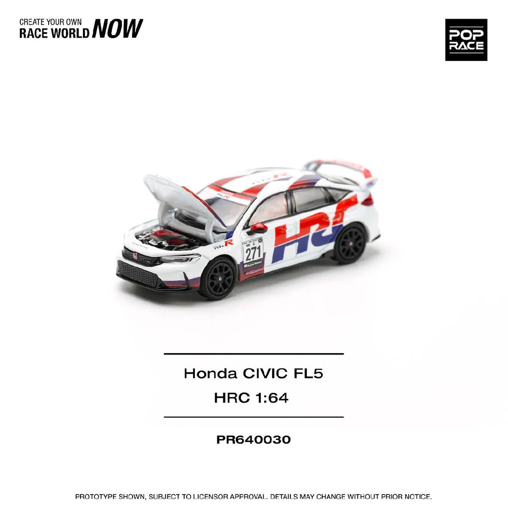 POPRACE 1/64 - Honda Civic Type-R (FL5) TCR - "HRC" - PR640030