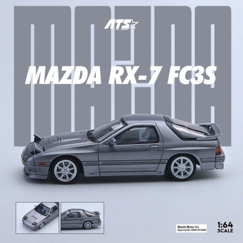 ATS MODELS 1/64- Mazda RX7-FC3S, Silver - ATS880203