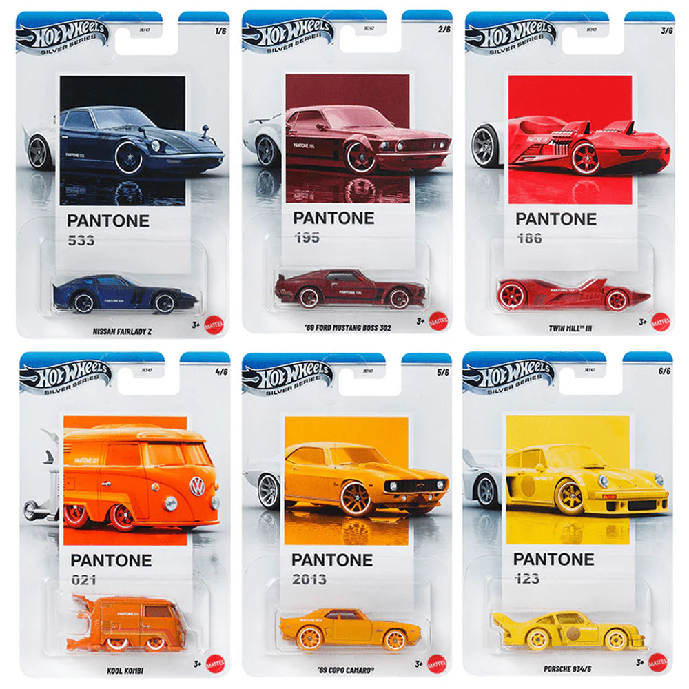 Hot Wheels 1:64 Pantone A Assortment 2025 (6 pcs)  JKY47-956A