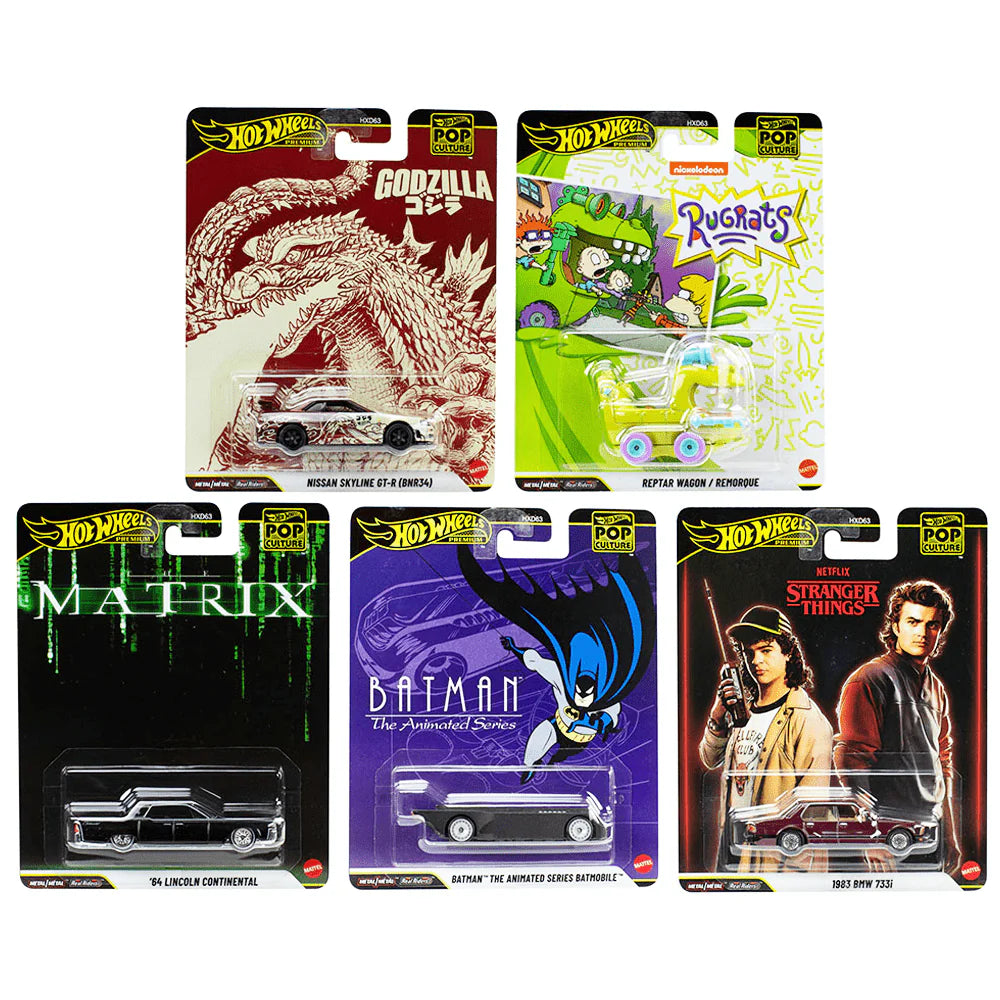 Hot Wheels 1:64 Pop Culture N Case 2025 Assortment (Set of 5) HXD63-956N