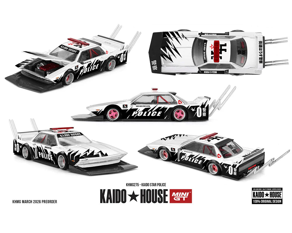 (PRE-ORDER 2026) Kaido House x Mini GT-Kaido Star Police – White – Limited Edition (KHMG275)