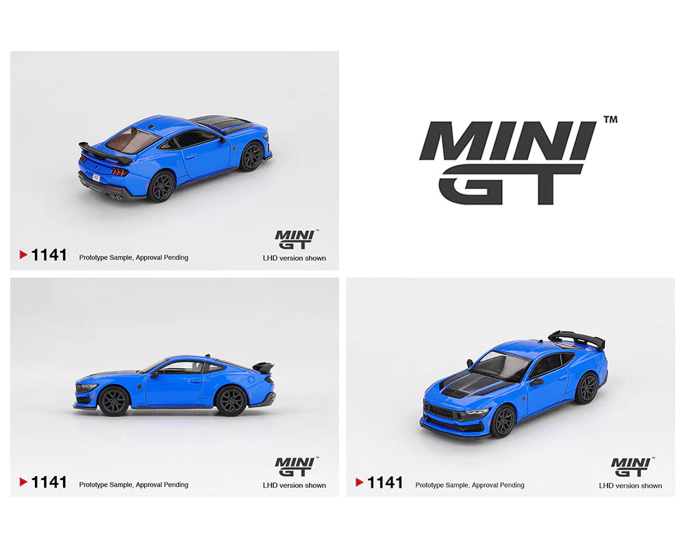 京商ミニッツ　フォード・マスタングGT（メタリックブルー） 1/64スケール MINI GT「フォード・マスタング シェルビーGT500」(Ford