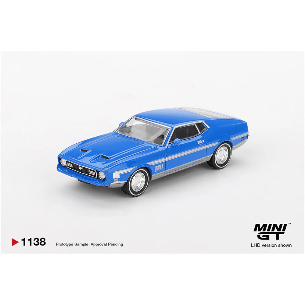 (PRE-ORDER 2026) MINI GT- Ford Mustang Mach 1 – Grabber Blue MGT01138-BL