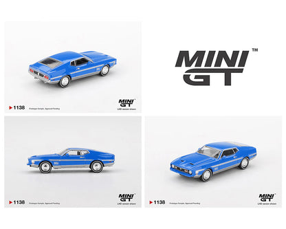 (PRE-ORDER 2026) MINI GT- Ford Mustang Mach 1 – Grabber Blue MGT01138-BL