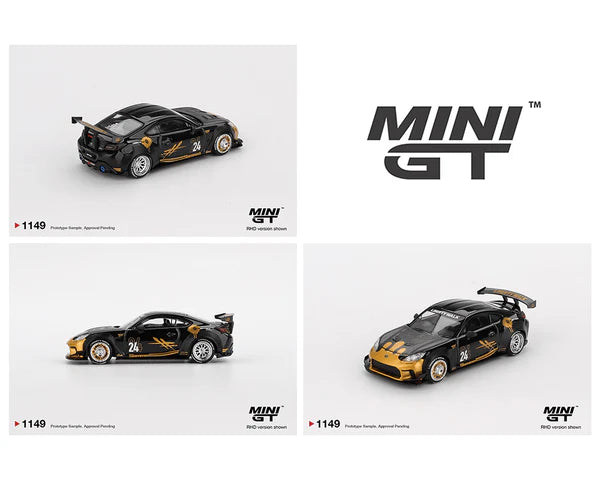 MINI GT-Toyota GR86 LB★Nation – Black / Gold MGT01149-BL