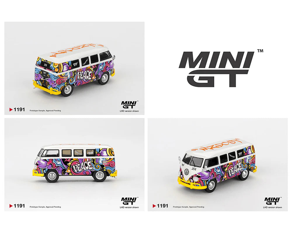 (PRE-ORDER 2026) MINI GT-Volkswagen T1 Microbus Mizu Design MGT01191-BL