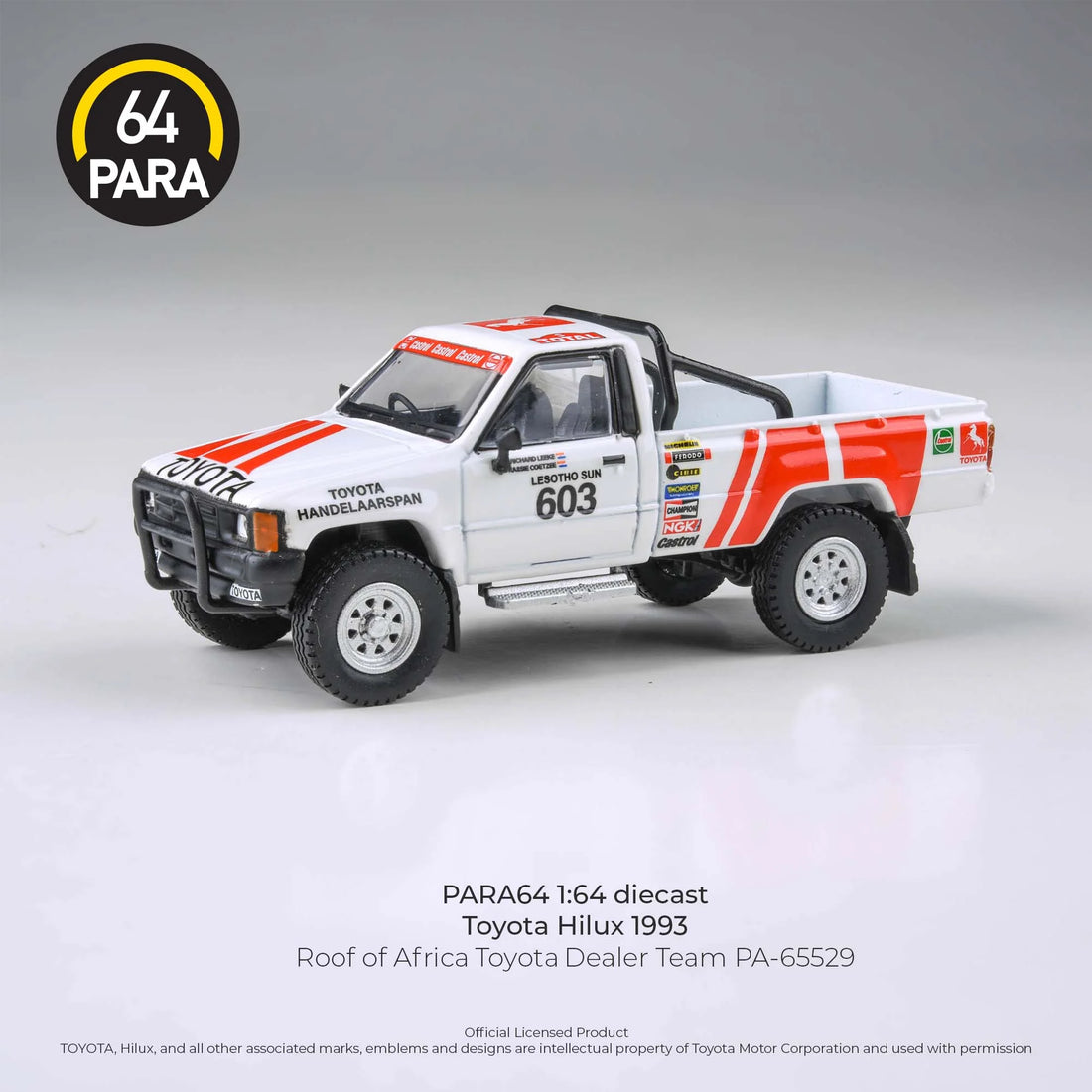 PARA64 1/64 Toyota Hilux 1993 Roof of Africa Toyota Dealer Team RHD PA-65529