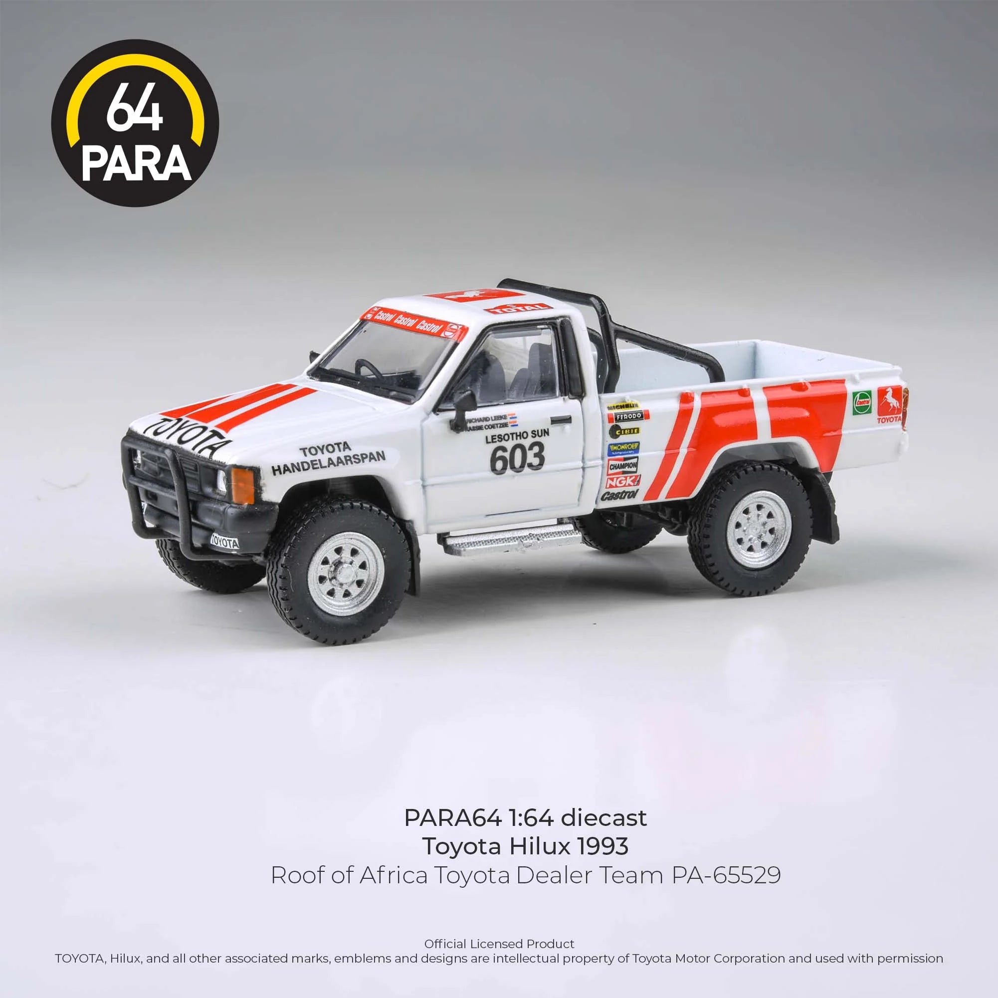 PARA64 1/64 Toyota Hilux 1993 Roof of Africa Toyota Dealer Team RHD PA-65529