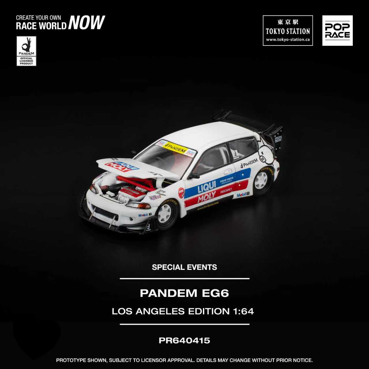 POPRACE 1/64-Pandem Civic EG6 RHD (Right Hand Drive)  PR640415