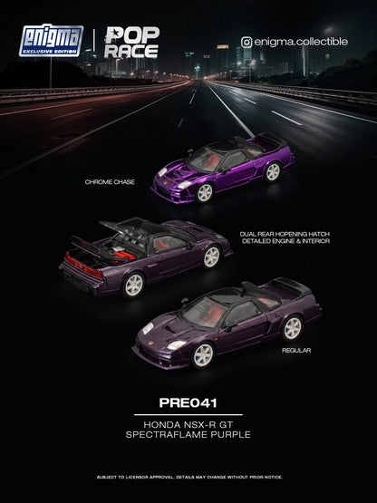 (PRE-ORDER 2027) Pop Race 1:64 Honda NSX-R GT – Spectraflame Purple – Enigma Exclusive Edition – PRE041