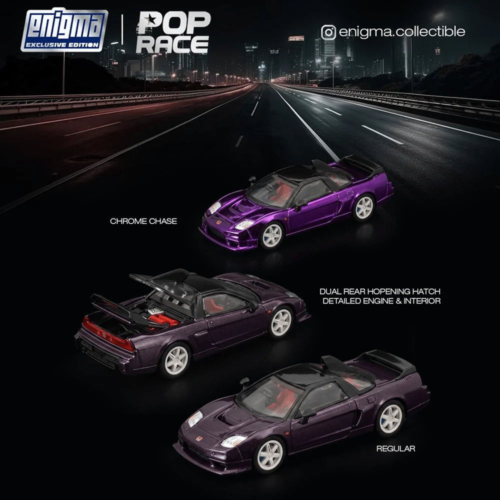 (PRE-ORDER 2027) Pop Race 1:64 Honda NSX-R GT – Spectraflame Purple – Enigma Exclusive Edition – PRE041