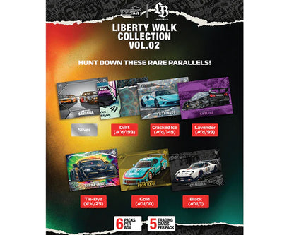 Tarmac Cards - Liberty Walk Collectible Trading Cards Volume 2 - Booster Box (6 Packs)