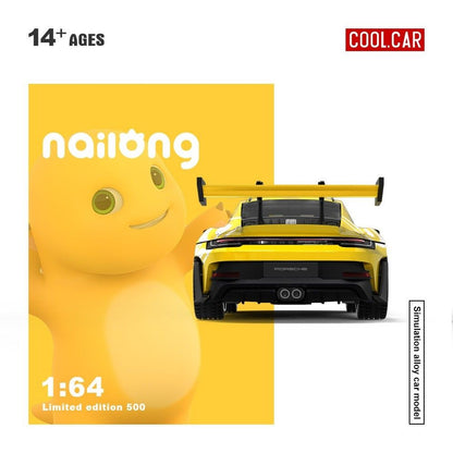 CoolCar 1:64-  Porsche 992 GT3 RS  w/Figurine &amp; Container - Milk Dragon  CC644642-2
