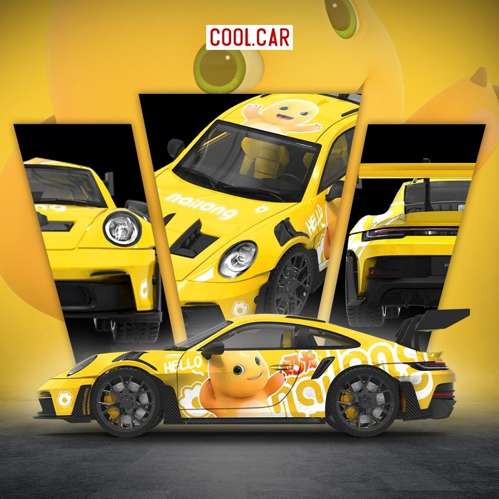 CoolCar 1:64-Porsche 992 GT3 RS- Milk Dragon CC644642