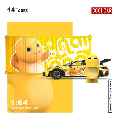 CoolCar 1:64-  Porsche 992 GT3 RS  w/Figurine &amp; Container - Milk Dragon  CC644642-2