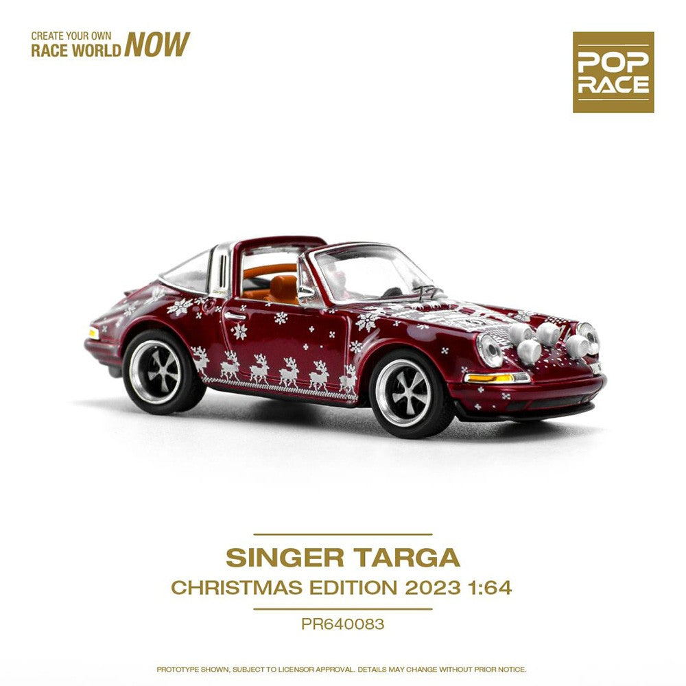 PORSCHE SINGER TARGA RED "2023 MERRY CHRISTMAS"
