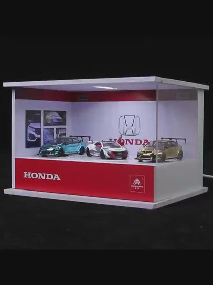 Salle d’exposition Honda avec plateforme rotative MoreArt 1:64 MO917003