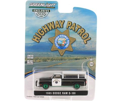 CHASE GREEN MACHINE- California Highway Patrol Police - 1985 Dodge Ram D-100 Pickup
