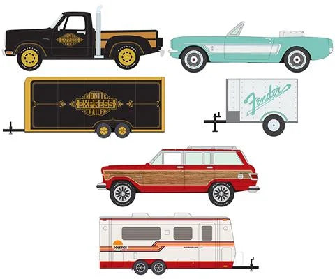 Ensemble de 3 Johnny Lightning Tow &amp; Go 2026 Release 1 – 1:64 – JLBT023-SET