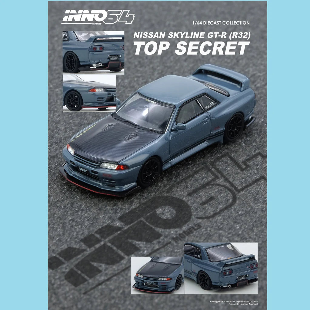 INNO64 1/64 TOP SECRET R32 GT-R Stealth Grey IN64-R32TS-STGR – Nice Car ...