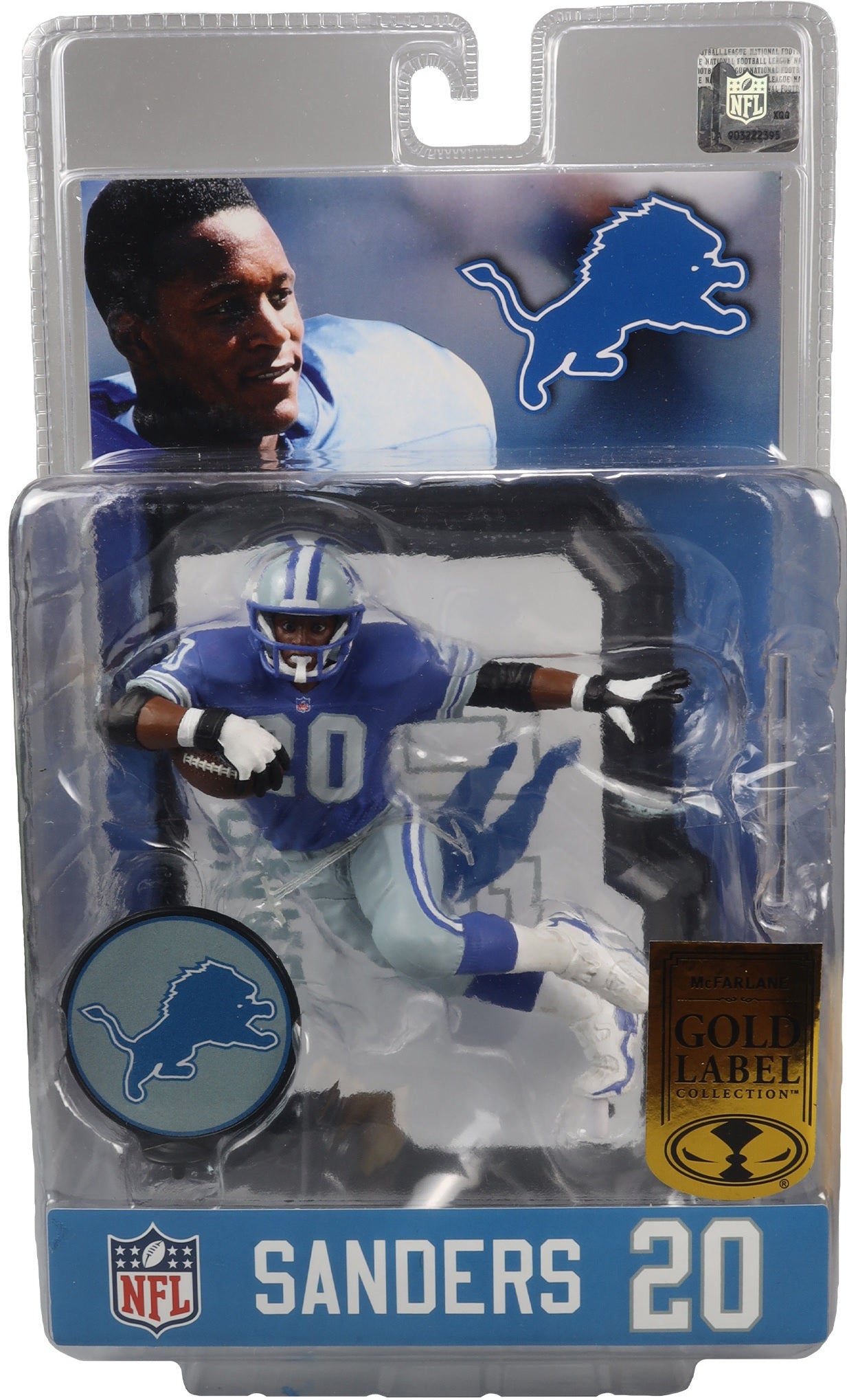 MCFARLANE NFL SPORTSPICKS-GOLD-BARRY SANDERS (BLUE)