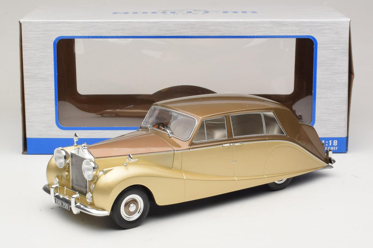 Model Car Group 1:18 1956 Rolls-Royce Silver Wraith Hooper Empress – Brown &amp; Gold – MCG18000
