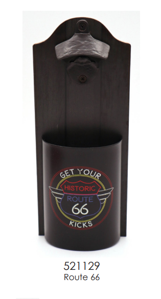 "Route 66" VINTAGE OIL CAN  BOTTLE OPENER PLAQUES