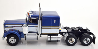Kenworth W900 Truck Prime Mover (Blue Metallic / White) 1:18 *Voir Note-*See Note
