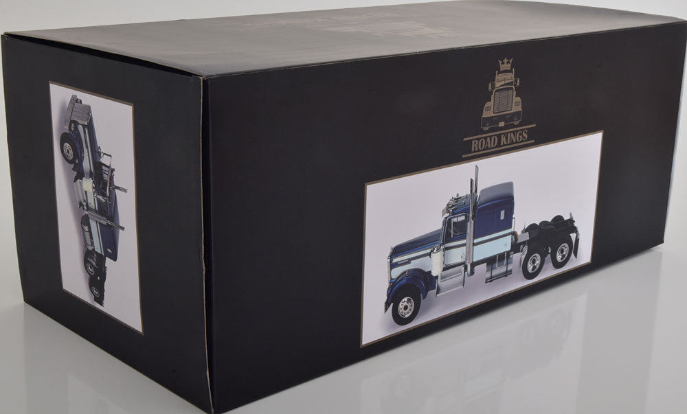 Kenworth W900 Truck Prime Mover (Blue Metallic / White) 1:18 *Voir Note-*See Note