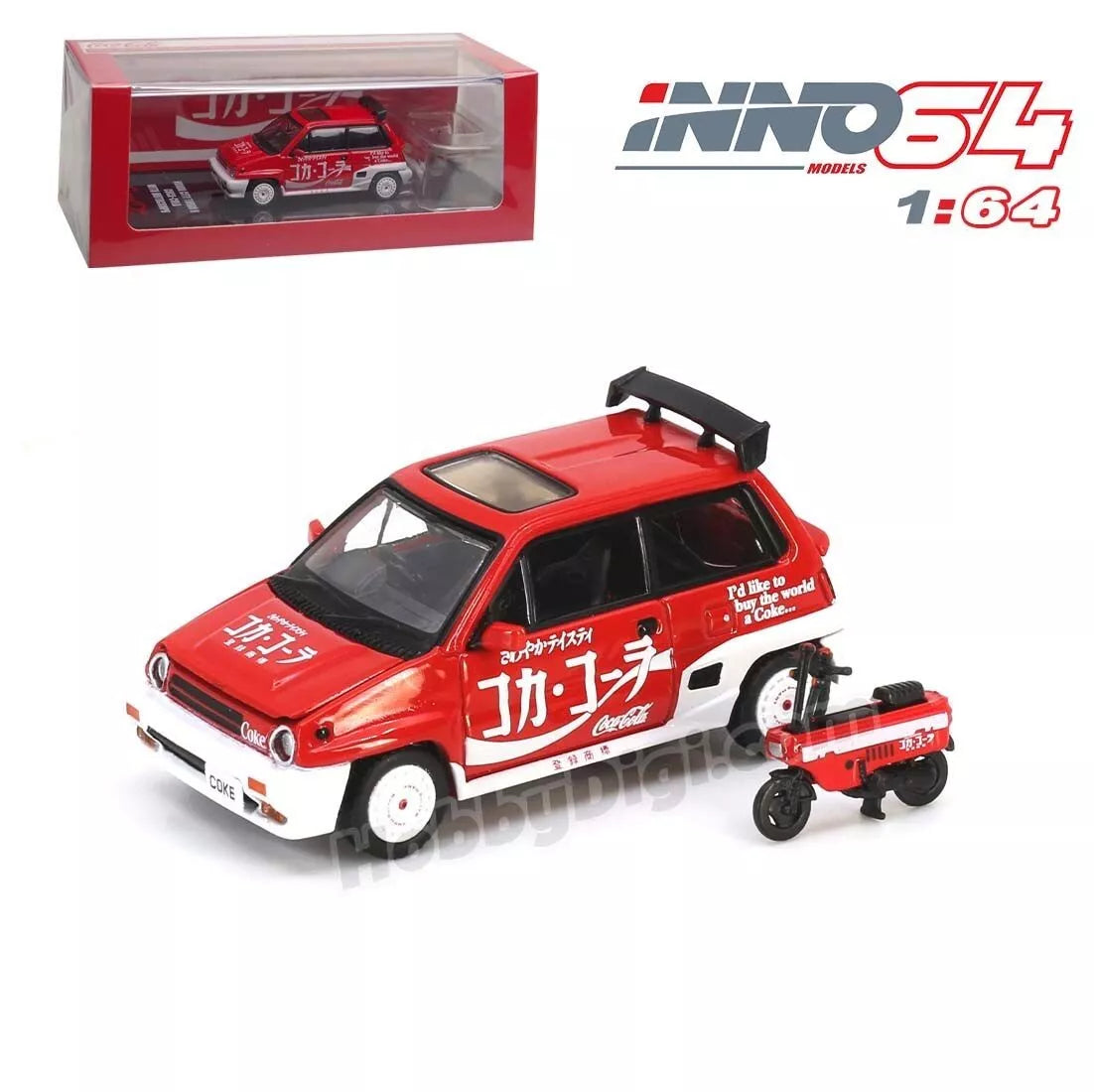 HONDA CITY TURBO II &quot;COCA COLA&quot; Livery w/ MOTOCOMPO