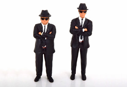 Blues Brothers Figurines -- Jake &amp; Elwood Blues 1/18