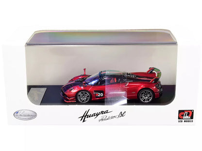 Pagani Huayra BC Roadster-(Red and Carbon with Red and White Stripes)