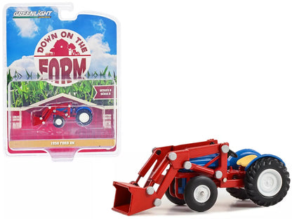 1950 Ford 8N Tractor in Blue and Red with Front Loader