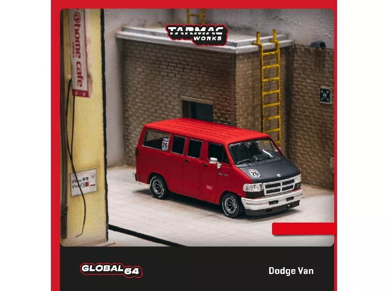☆新品未使用☆　TARMAC Dodge VAN Tarmac Works 1/64 Dodge Van Yellow - GLOBAL64